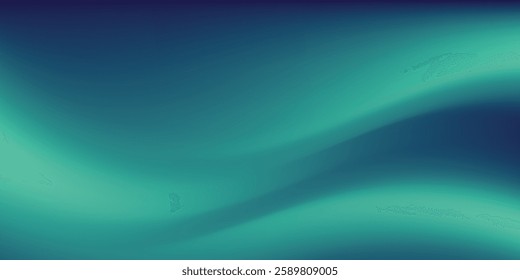 Amazing Blue Green Blur Gradient With Grainy Noise Texture. Abstract Turquoise Mesh 