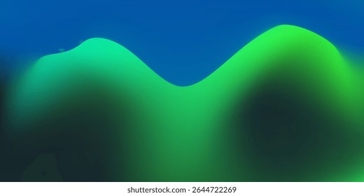Incrível Gradiente De Desfoque Verde Azul Com Textura De Ruído Granulado. Abstrato Malha turquesa e fundo de fluxo dinâmico