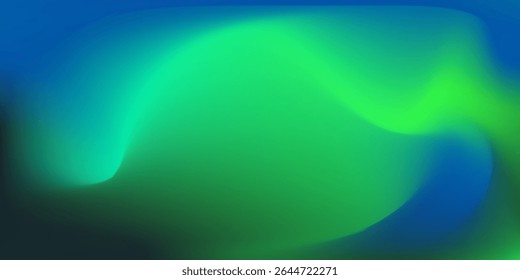 Amazing Blue Green Blur Gradient With Grainy Noise Texture. Abstract Turquoise Mesh and Dynamic Flow Background