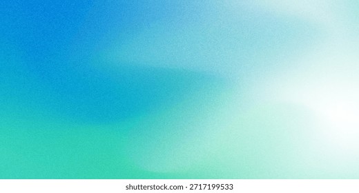Increíble Gradiente Azul Verde Desenfocado Con Textura De Ruido Granulado. Malla turquesa Abstractas y fondo de flujo dinámico