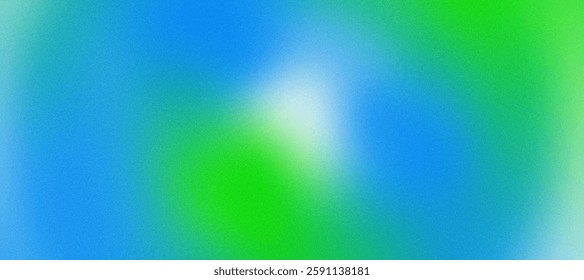 Amazing blue-green blurred gradient with a grainy noise texture. Abstract smooth background, perfect for modern designs and digital projects.