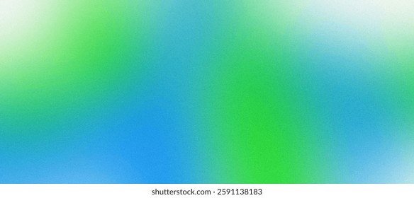 Amazing blue-green blurred gradient with a grainy noise texture. Abstract smooth background, perfect for modern designs and digital projects.