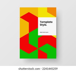 Increíble concepto de vector de diseño del folleto A4. Diseño original del libro de mosaicos.