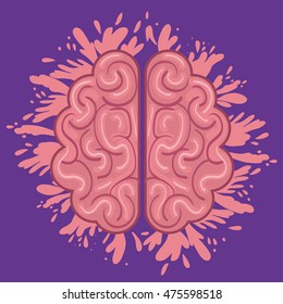 the amazing brain isolated vector illustration design