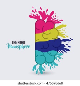 the amazing brain isolated vector illustration design