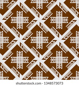 amazing brown Geometric art deco seamless pattern