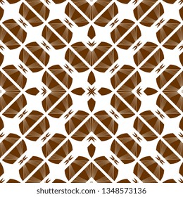 amazing brown rounded geometric ornament in art deco style