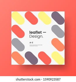 Amazing business advertisement vector mural art square banner mock up. Modern corporate abstract geometric illustration design layout background. Company identity quadrangle texture brochure template.