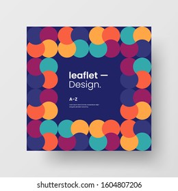 Amazing business advertisement vector mural art square banner mock up. Modern corporate abstract geometric illustration design layout background. Company identity quadrangle texture brochure template.