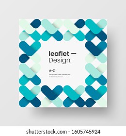 Amazing business advertisement vector mural art square banner mock up. Modern corporate abstract geometric illustration design layout background. Company identity quadrangle texture brochure template.