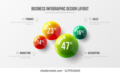 Amazing business infographic presentation vector illustration concept. Corporate marketing analytics data report creative design layout. Company statistics information graphic visualization template.