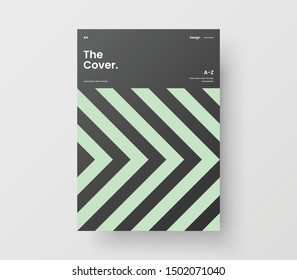 Amazing business presentation vector A4 vertical orientation front page mock up. Modern corporate report cover abstract geometric illustration design layout. Company identity brochure template.