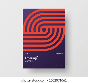 Amazing business presentation vector A4 vertical orientation front page mock up. Modern corporate report cover abstract geometric illustration design layout. Company identity brochure template.