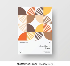 Amazing business presentation vector A4 vertical orientation front page mock up. Modern corporate report cover abstract geometric illustration design layout. Company identity brochure template.
