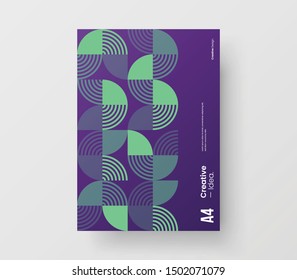 Amazing business presentation vector A4 vertical orientation front page mock up. Modern corporate report cover abstract geometric illustration design layout. Company identity brochure template.