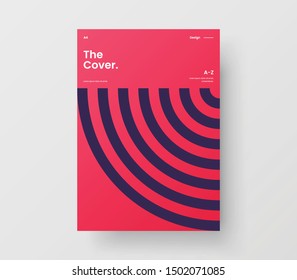 Amazing business presentation vector A4 vertical orientation front page mock up. Modern corporate report cover abstract geometric illustration design layout. Company identity brochure template.
