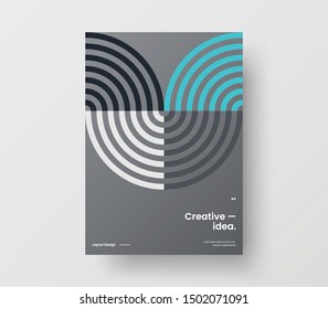 Amazing business presentation vector A4 vertical orientation front page mock up. Modern corporate report cover abstract geometric illustration design layout. Company identity brochure template.