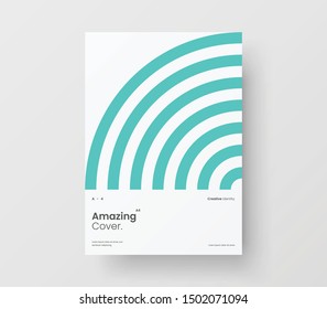 Amazing business presentation vector A4 vertical orientation front page mock up. Modern corporate report cover abstract geometric illustration design layout. Company identity brochure template.