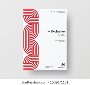 Amazing business presentation vector A4 vertical orientation front page mock up. Modern corporate report cover abstract geometric illustration design layout. Company identity brochure template.