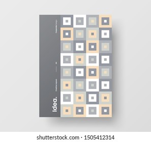 Amazing business presentation vector A4 vertical orientation front page mock up. Modern corporate report cover abstract geometric illustration design layout. Company identity brochure template.