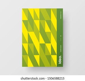 Amazing business presentation vector A4 vertical orientation front page mock up. Modern corporate report cover abstract geometric illustration design layout. Company identity brochure template.