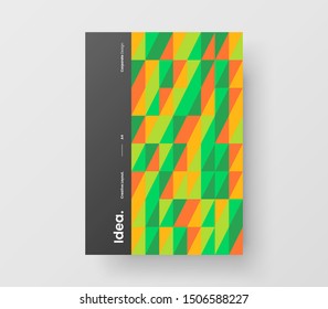 Amazing business presentation vector A4 vertical orientation front page mock up. Modern corporate report cover abstract geometric illustration design layout. Company identity brochure template.