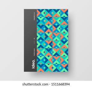 Amazing business presentation vector A4 vertical orientation front page mock up. Modern corporate report cover abstract geometric illustration design layout. Company identity brochure template.