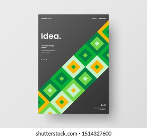 Amazing business presentation vector A4 vertical orientation front page mock up. Modern corporate report cover abstract geometric illustration design layout. Company identity brochure template.