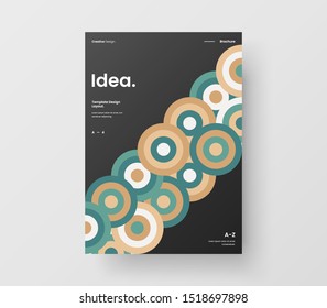 Amazing business presentation vector A4 vertical orientation front page mock up. Modern corporate report cover abstract geometric illustration design layout. Company identity brochure template.