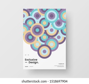 Amazing business presentation vector A4 vertical orientation front page mock up. Modern corporate report cover abstract geometric illustration design layout. Company identity brochure template.