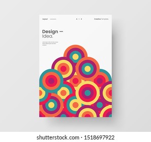 Amazing business presentation vector A4 vertical orientation front page mock up. Modern corporate report cover abstract geometric illustration design layout. Company identity brochure template.