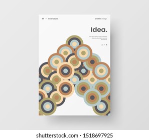 Amazing business presentation vector A4 vertical orientation front page mock up. Modern corporate report cover abstract geometric illustration design layout. Company identity brochure template.