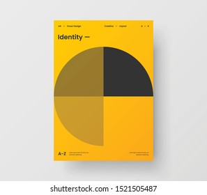 Amazing business presentation vector A4 vertical orientation front page mock up. Modern corporate report cover abstract geometric illustration design layout. Company identity brochure template.