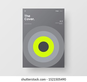 Amazing business presentation vector A4 vertical orientation front page mock up. Modern corporate report cover abstract geometric illustration design layout. Company identity brochure template.