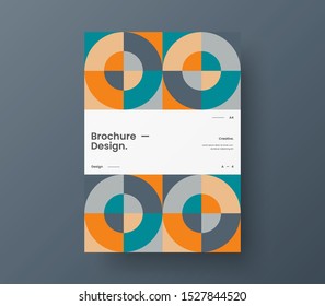 Amazing business presentation vector A4 vertical orientation front page mock up. Modern corporate report cover abstract geometric illustration design layout. Company identity brochure template.