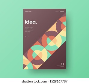 Amazing business presentation vector A4 vertical orientation front page mock up. Modern corporate report cover abstract geometric illustration design layout. Company identity brochure template.