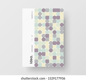 Amazing business presentation vector A4 vertical orientation front page mock up. Modern corporate report cover abstract geometric illustration design layout. Company identity brochure template.