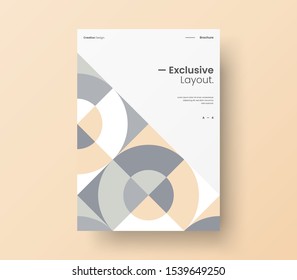 Amazing business presentation vector A4 vertical orientation front page mock up. Modern corporate report cover abstract geometric illustration design layout. Company identity brochure template.