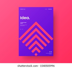 Amazing business presentation vector A4 vertical orientation front page mock up. Modern corporate report cover abstract geometric illustration design layout. Company identity brochure template.