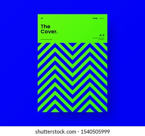 Amazing business presentation vector A4 vertical orientation front page mock up. Modern corporate report cover abstract geometric illustration design layout. Company identity brochure template.