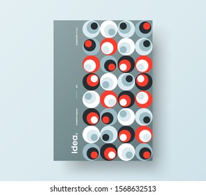 Amazing business presentation vector A4 vertical orientation front page mock up. Modern corporate report cover abstract geometric illustration design layout. Company identity brochure template.