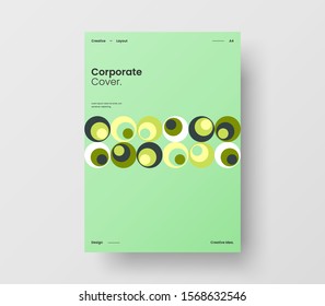 Amazing business presentation vector A4 vertical orientation front page mock up. Modern corporate report cover abstract geometric illustration design layout. Company identity brochure template.