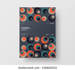 Amazing business presentation vector A4 vertical orientation front page mock up. Modern corporate report cover abstract geometric illustration design layout. Company identity brochure template.