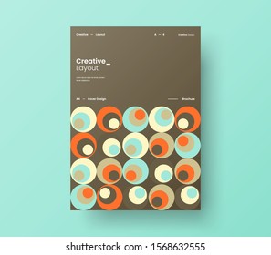 Amazing business presentation vector A4 vertical orientation front page mock up. Modern corporate report cover abstract geometric illustration design layout. Company identity brochure template.