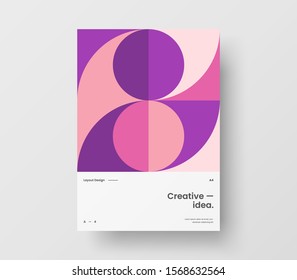 Amazing business presentation vector A4 vertical orientation front page mock up. Modern corporate report cover abstract geometric illustration design layout. Company identity brochure template.