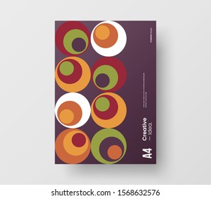 Amazing business presentation vector A4 vertical orientation front page mock up. Modern corporate report cover abstract geometric illustration design layout. Company identity brochure template.