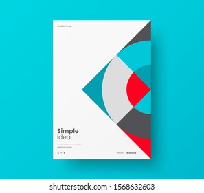 Amazing business presentation vector A4 vertical orientation front page mock up. Modern corporate report cover abstract geometric illustration design layout. Company identity brochure template.