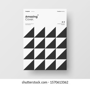 Amazing business presentation vector A4 vertical orientation front page mock up. Modern corporate report cover abstract geometric illustration design layout. Company identity brochure template.