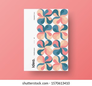 Amazing business presentation vector A4 vertical orientation front page mock up. Modern corporate report cover abstract geometric illustration design layout. Company identity brochure template.