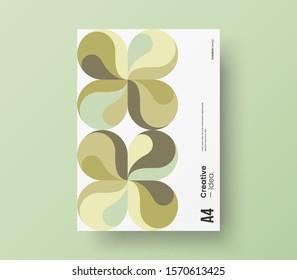 Amazing business presentation vector A4 vertical orientation front page mock up. Modern corporate report cover abstract geometric illustration design layout. Company identity brochure template.